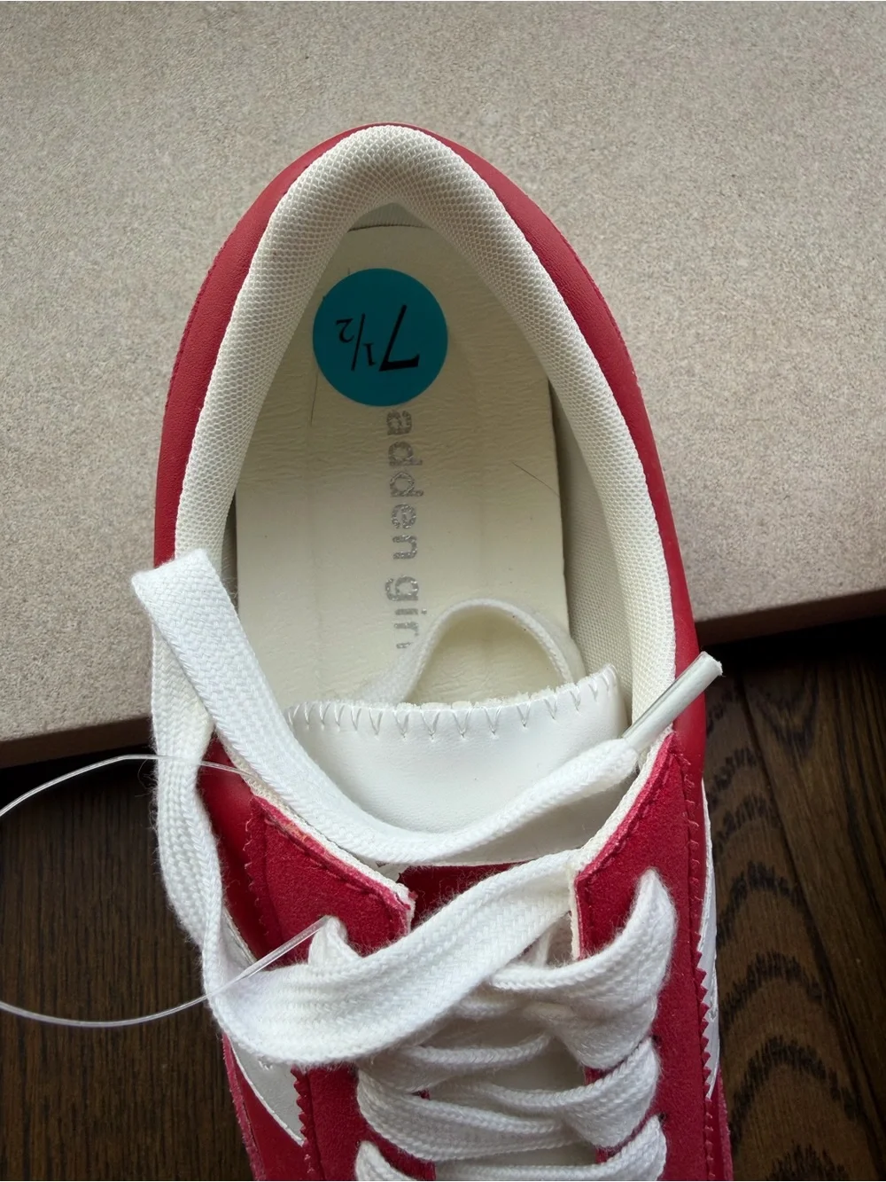 Madden Girl Red and White Low-Profile Sneakers